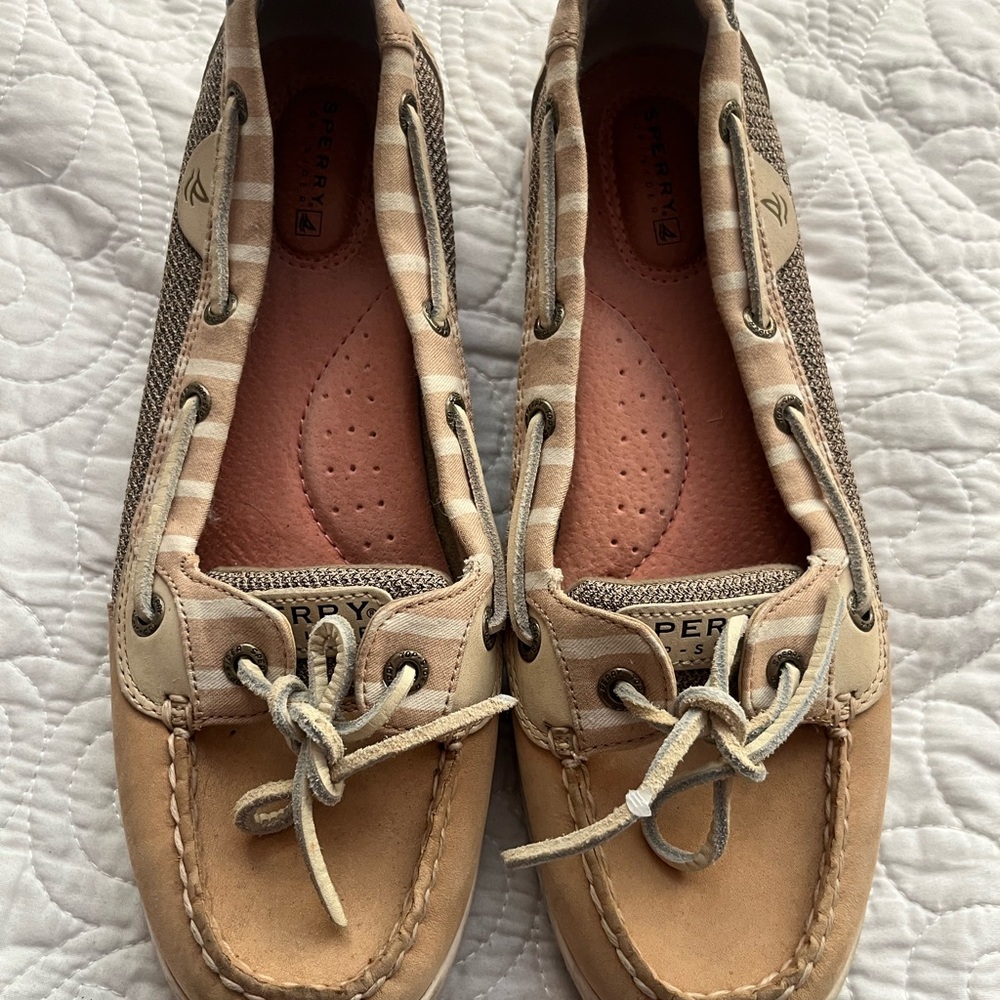 Sperry Women's Beige and Brown Loafers
